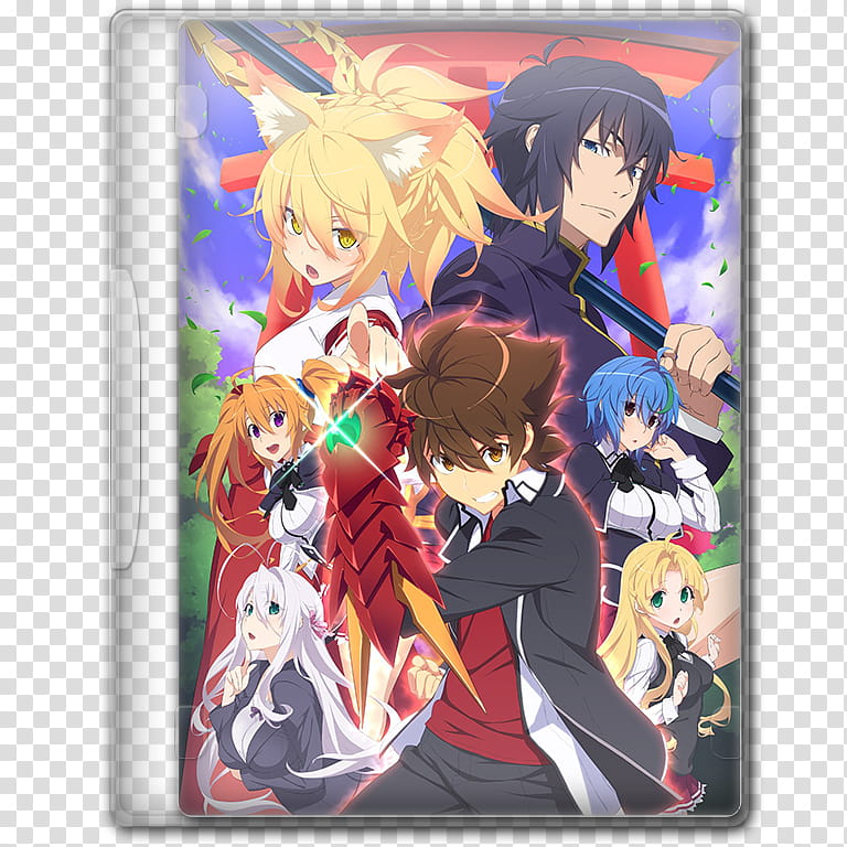 Anime  Spring Season Icon , High School DxD Hero, v, male and female anime characters transparent background PNG clipart
