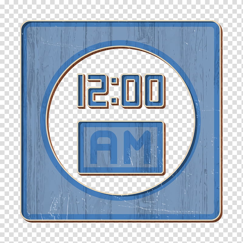 Electronic Device icon Alarm icon Digital clock icon, Electric Blue, Line, Rectangle, Square transparent background PNG clipart
