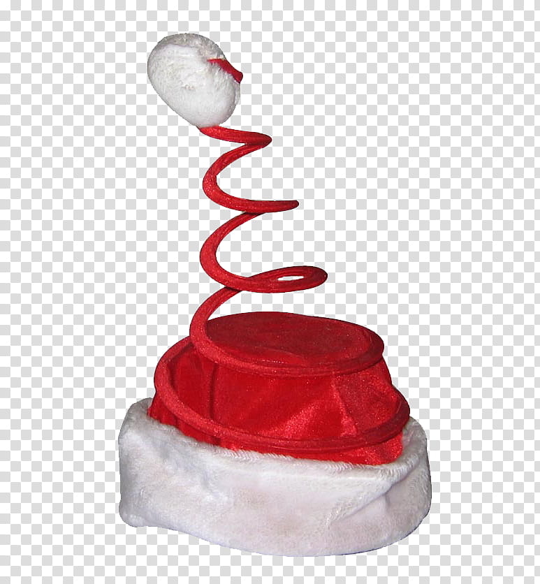 Christmas, red and white spring santa hat transparent background PNG clipart