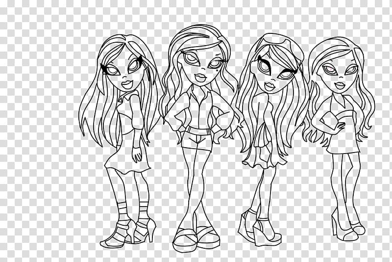 Bratz Resort Coloring Page transparent background PNG clipart