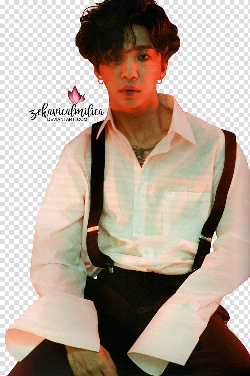 B A P Yongguk Come On Baby, man wearing white and black dress shirt transparent background PNG clipart