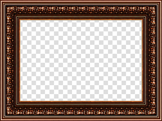 decor Frame, brown wooden frame transparent background PNG clipart