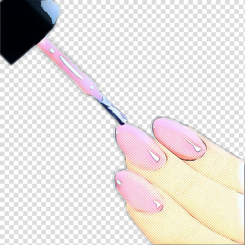 nail pink cosmetics brush nail care, Pop Art, Retro, Vintage, Finger, Nail Polish, Material Property, Hand transparent background PNG clipart