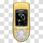 Mobile phones icons, nokia, yellow mobile phone transparent background PNG clipart