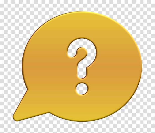 Talking icon Question icon interface icon, Yellow, Symbol, Circle, Number transparent background PNG clipart