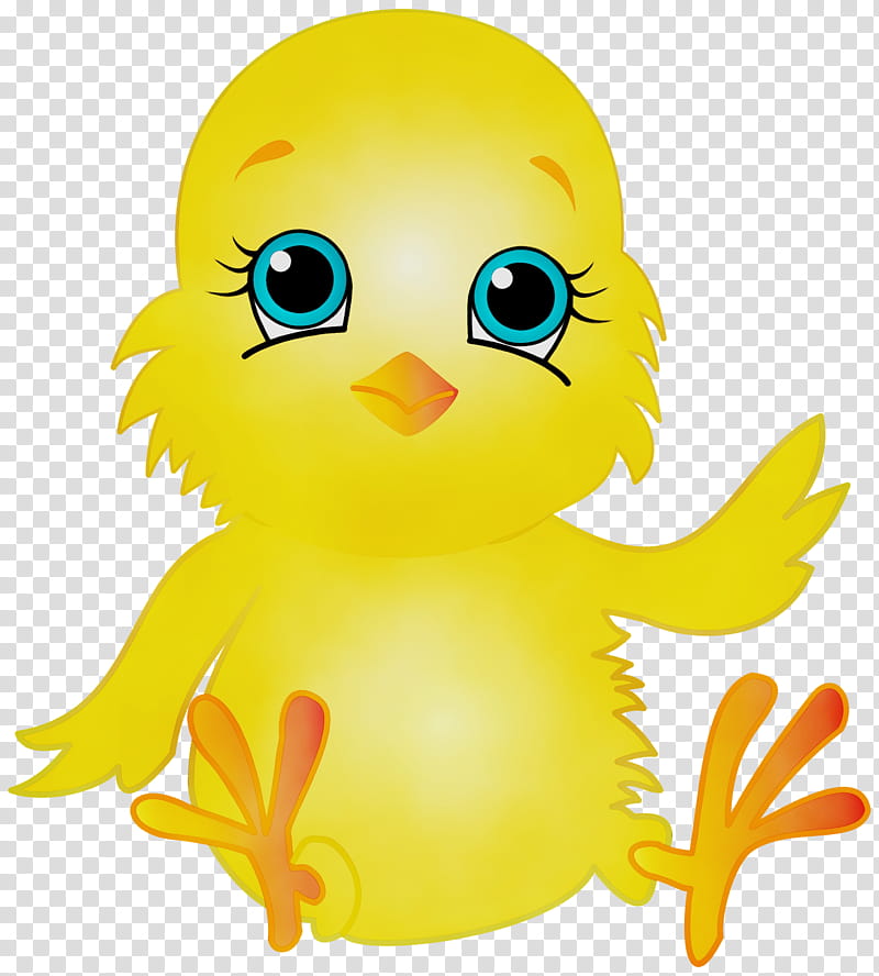 yellow cartoon bird duck, Watercolor, Paint, Wet Ink, Ducks Geese And Swans, Rubber Ducky, Water Bird, Toy transparent background PNG clipart