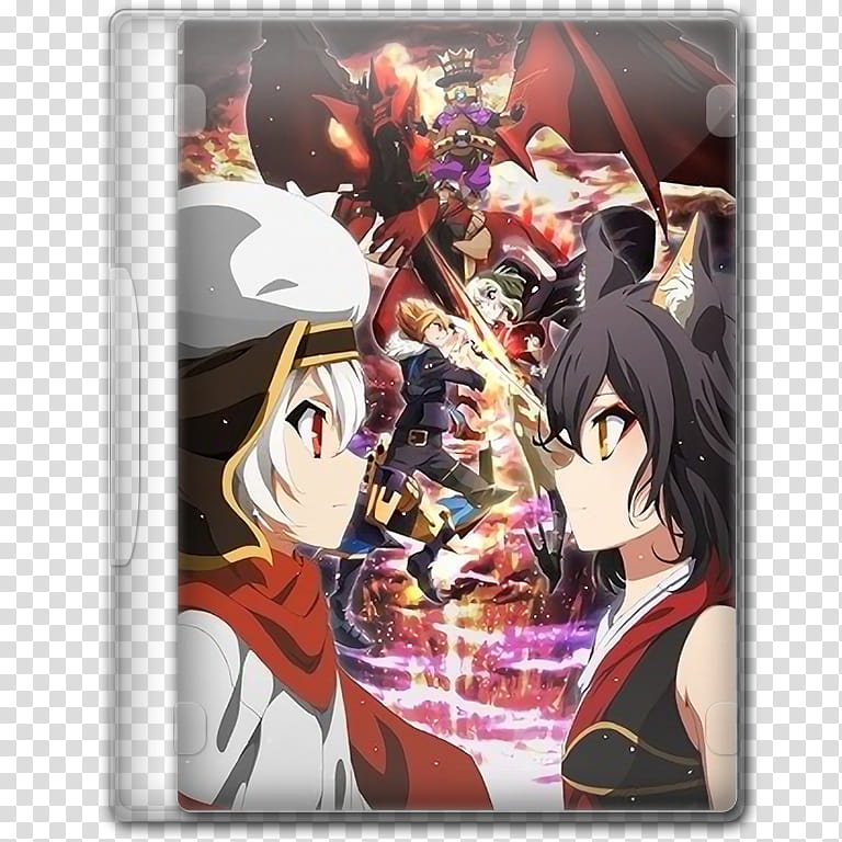 Anime  Summer Season Icon , Chaos Dragon; Sekiryuu Sen'eki, v, red and white DVD case transparent background PNG clipart