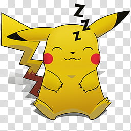 Pikachu I choose you, Sleeping icon transparent background PNG clipart
