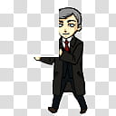 BBC Sherlock Lestrade Shimeji, black and gray metal tool transparent background PNG clipart