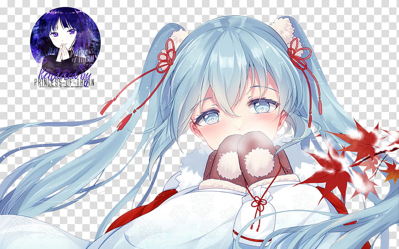 Hatsune Miku Render, white haired girl anime character transparent background PNG clipart
