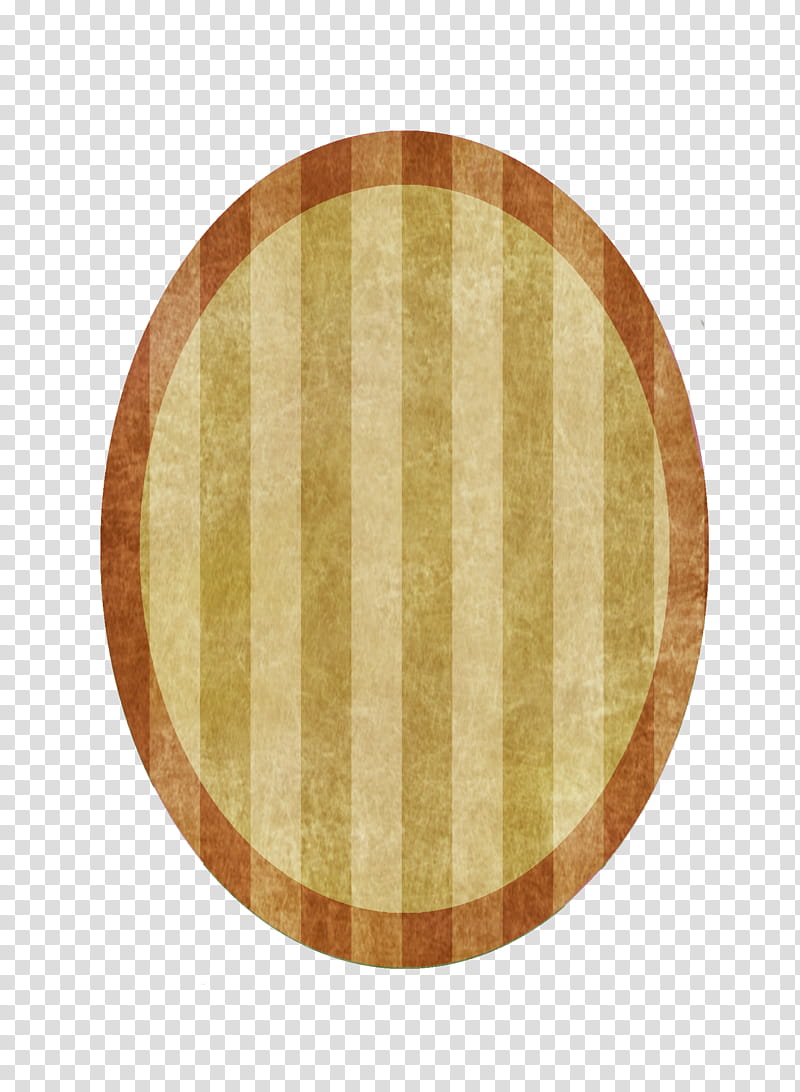 Oval Striped Frame, oval brown and beige illustration transparent background PNG clipart