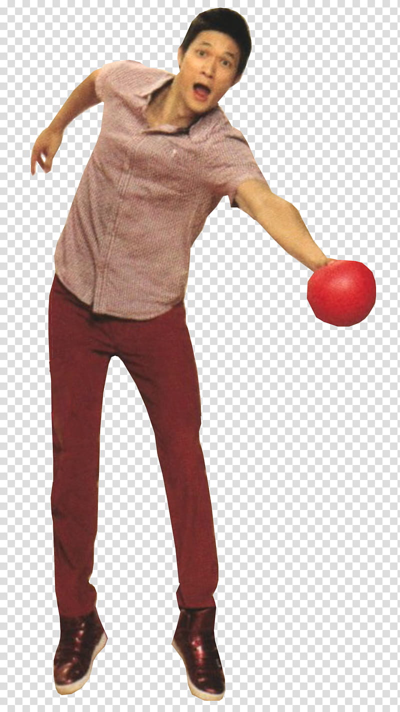 Glee Dodgeballs, man holding red ball transparent background PNG clipart