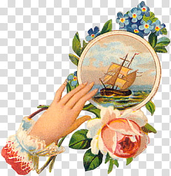 human hand touching sailboat painting transparent background PNG clipart