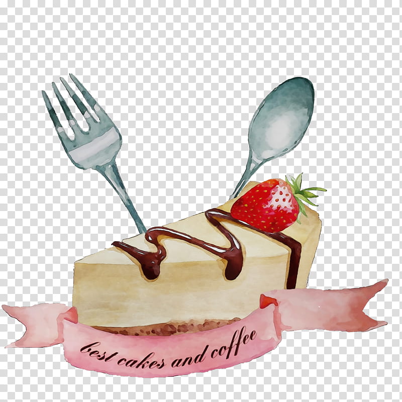 Chocolate, Watercolor, Paint, Wet Ink, Food, Spoon, Frozen Dessert, Fork transparent background PNG clipart