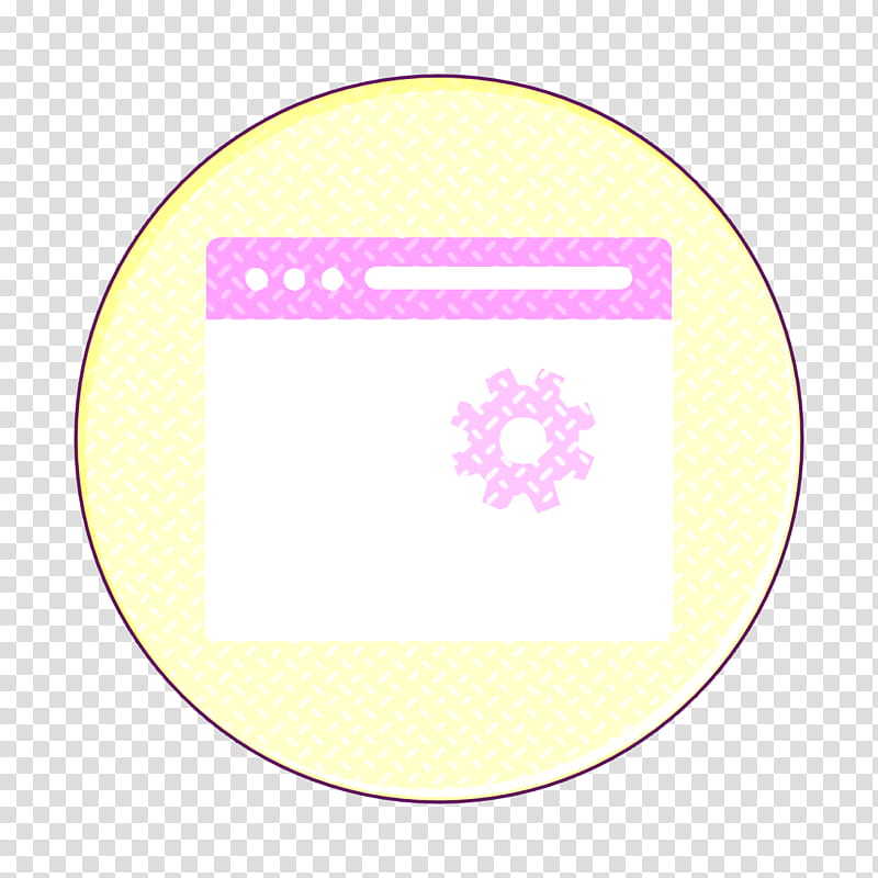 browser icon settings icon window icon icon, Pink, Text, Yellow, Circle, Magenta, Label, Sticker transparent background PNG clipart