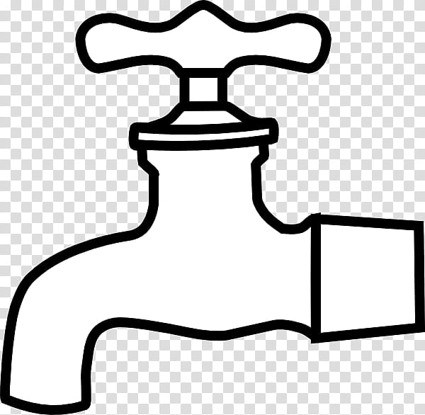 Water, Faucet Handles Controls, Tap Water, Sink, Plumbing, Line Art, Coloring Book transparent background PNG clipart