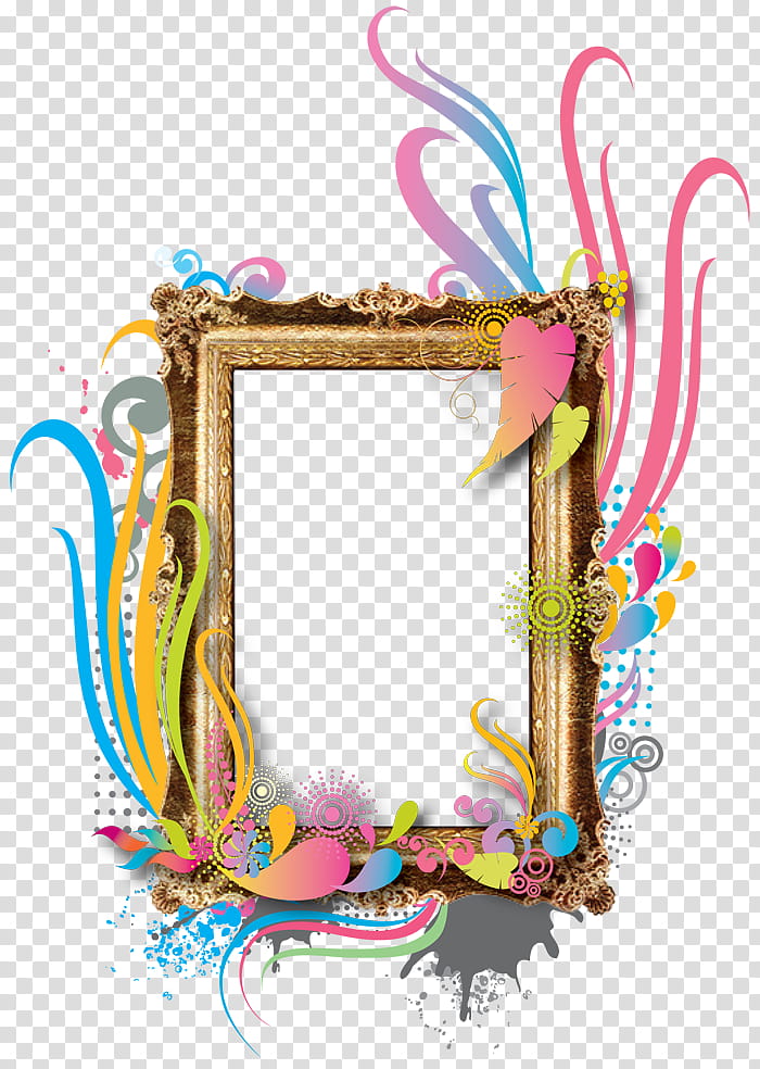 Colorful Frames S, beige and brown frame transparent background PNG clipart