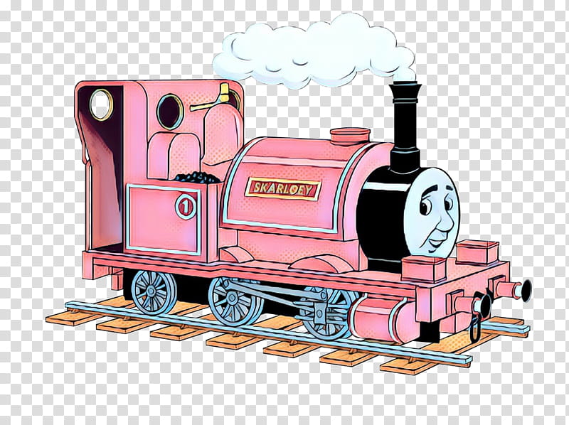 Thomas The Train, Pop Art, Retro, Vintage, Locomotive, Rail Transport, Railroad Car, Machine transparent background PNG clipart