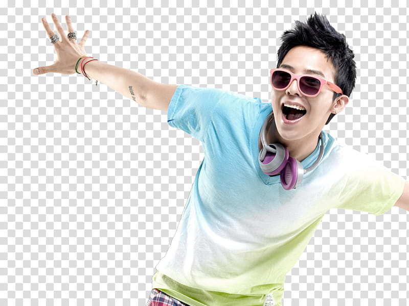 Gdragon, man wide arm wide open while opening mouth transparent background PNG clipart