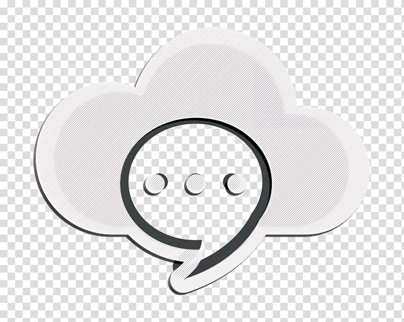 bubble icon cloud icon communicate icon, Communication Icon, Speech Icon, Speech Bubble Icon, Logo, Blackandwhite, Symbol, Smile, Circle transparent background PNG clipart