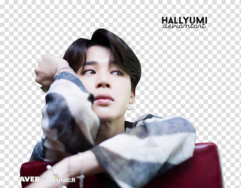 Jimin BBMAs , man in gray and white striped long-sleeved top transparent background PNG clipart