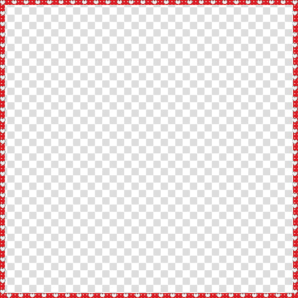 Marcos en, red and white heart boarder frame illustration transparent background PNG clipart