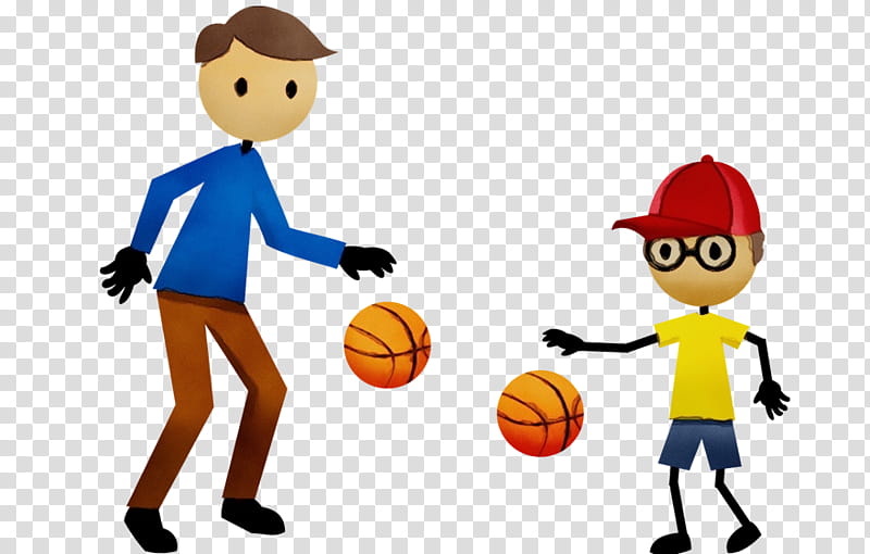 cartoon playing sports basketball player throwing a ball sharing, Watercolor, Paint, Wet Ink, Cartoon, Conversation, Animated Cartoon transparent background PNG clipart