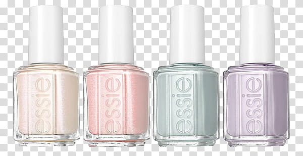 AESTHETIC, four Essie nail polish transparent background PNG clipart