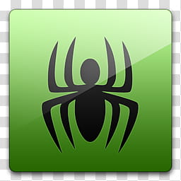 Glossy Standard  , green and black spider icon transparent background PNG clipart