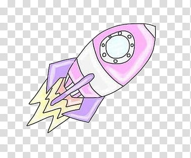 pink and white rocket ship illustration transparent background PNG clipart