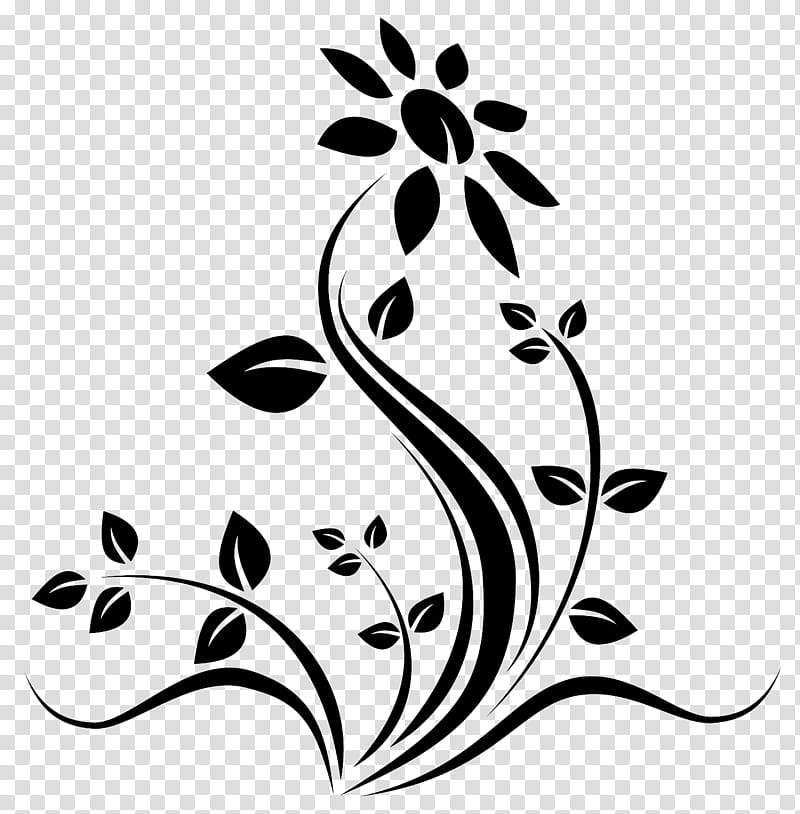 Flower Line Art, Silhouette, Flower Bouquet, Rose, Petal, Painting, Blackandwhite, Leaf transparent background PNG clipart