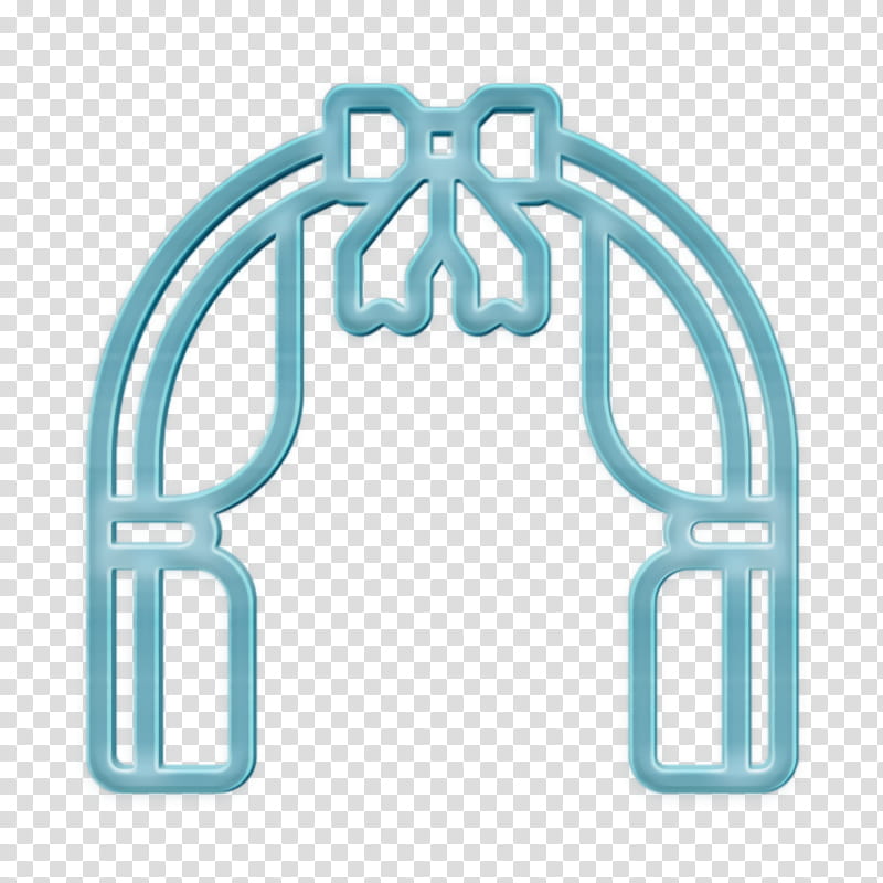 Heart icon Wedding icon Wedding arch icon, Turquoise transparent background PNG clipart