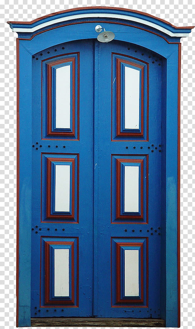 blue wooden door transparent background PNG clipart