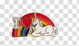 , i heart unicorn pin transparent background PNG clipart