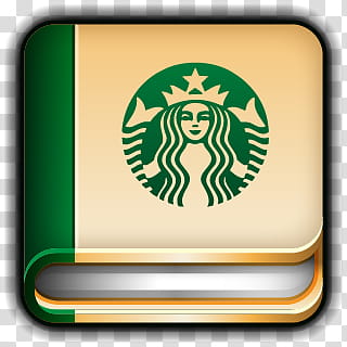 Rounded Square Icons Books, Starbucks Diary- transparent background PNG clipart