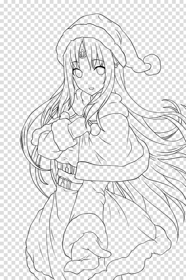 Valkyrie Crusade Lineart : Santa Oracle (UR) transparent background PNG clipart
