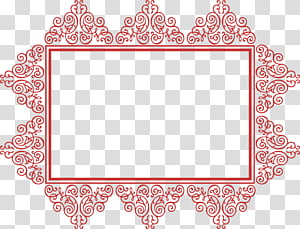 Line Art Border, Picture Frames, Color, Ornament, Drawing, Marco Decorativo, Visual Arts, Red transparent background PNG clipart thumbnail