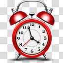 Alarm Clock Icon PSD , alarmclock-, red twin bell alarm clock illustration transparent background PNG clipart