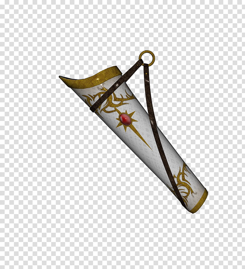 Elven Archer Equipment, yellow and white quiver screenshot transparent background PNG clipart