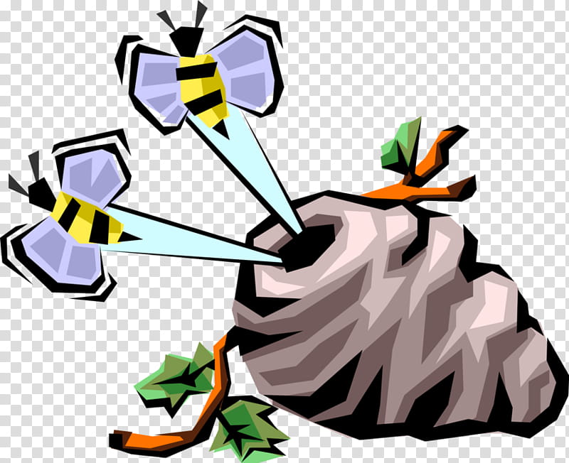 Bee, Worker Bee, Beehive, Honey Bee, Cartoon transparent background PNG clipart