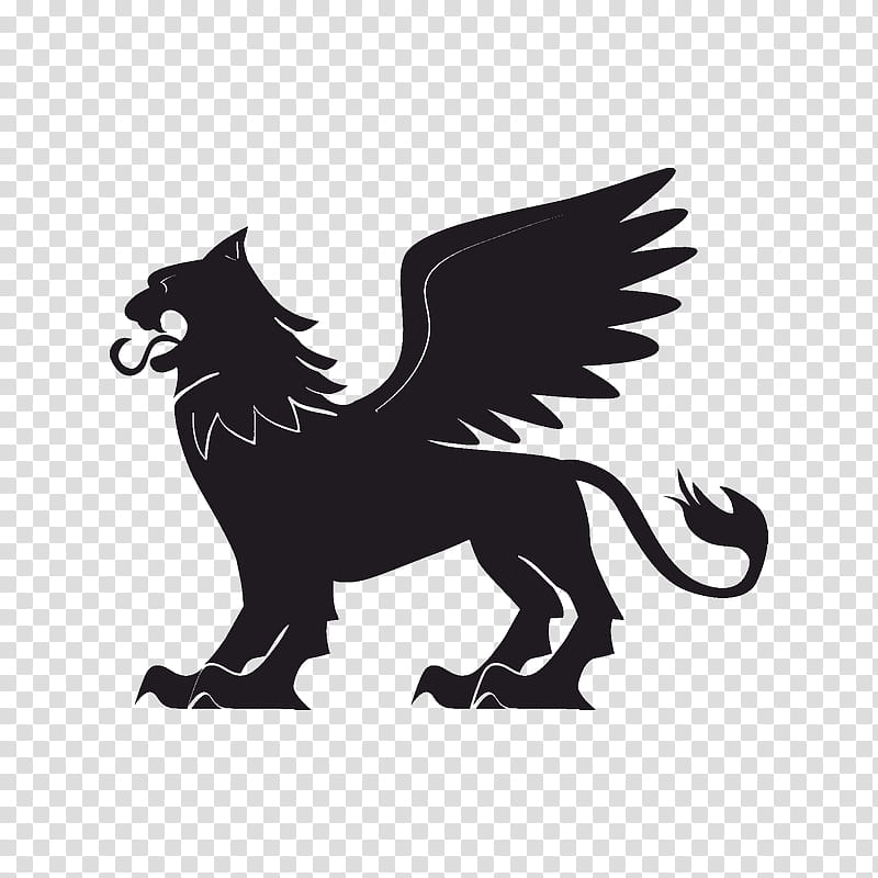 Lion Drawing, Logo, Silhouette, Griffin, Painting, Blackandwhite, Animal Figure, Wildlife transparent background PNG clipart