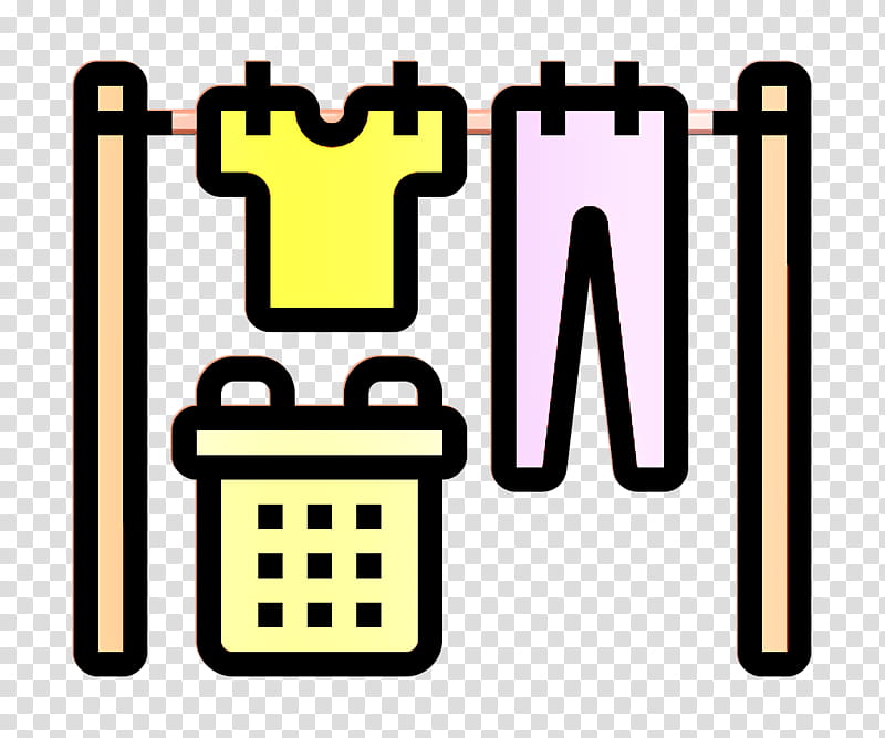 Global Warming icon Hanger icon Laundry icon, Line, Yellow transparent background PNG clipart