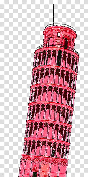 Buildings, red Leaning Tower of Pisa transparent background PNG clipart