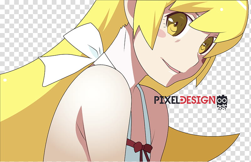 Shinobu , yellow-haired female anime character illustration transparent background PNG clipart