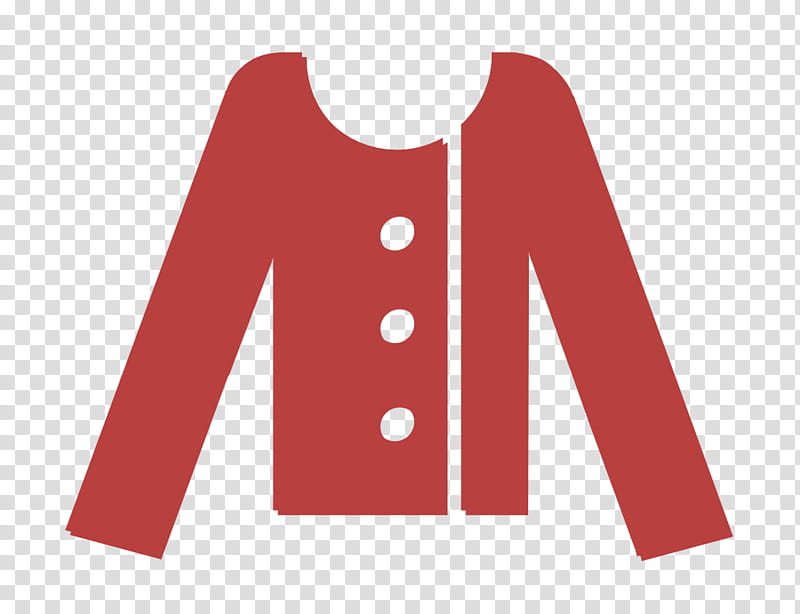 cardigan icon casual icon clothing icon, Fashion Icon, Jacket Icon, Wear Icon, Woman Icon, Red, Outerwear, Sleeve transparent background PNG clipart