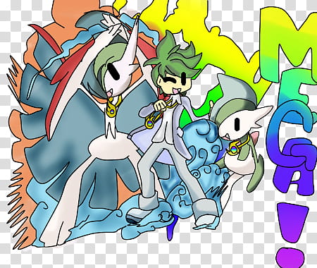 Chibi Mega-Gallade, Wally and Gallade transparent background PNG clipart
