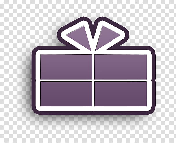 christmas icon gift icon giftbox icon, Present Icon, Purple, Violet, Logo, Symbol, Rectangle, Square transparent background PNG clipart