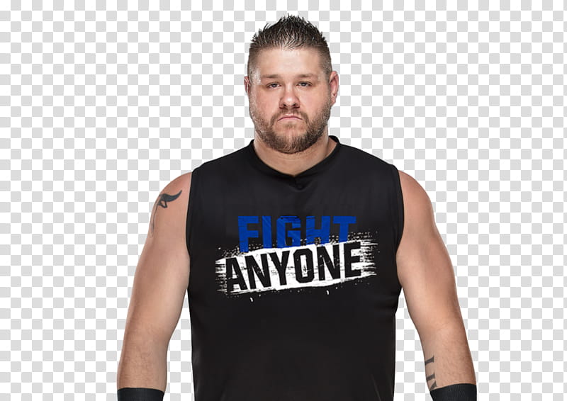 Kevin Owens  Updated W Fight Anyone Tee transparent background PNG clipart
