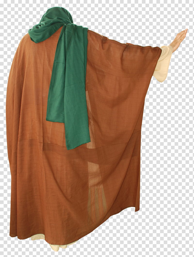 Arab old style clothes , person wearing brown and green dress transparent background PNG clipart
