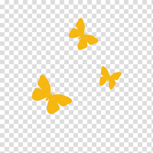 VARIADOS , three yellow butterfly illustrations transparent background PNG clipart